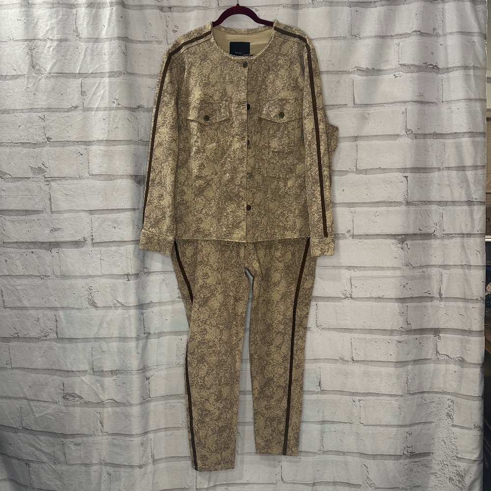 Skinnygirl Snakeskin Pattern Denim Pant Set